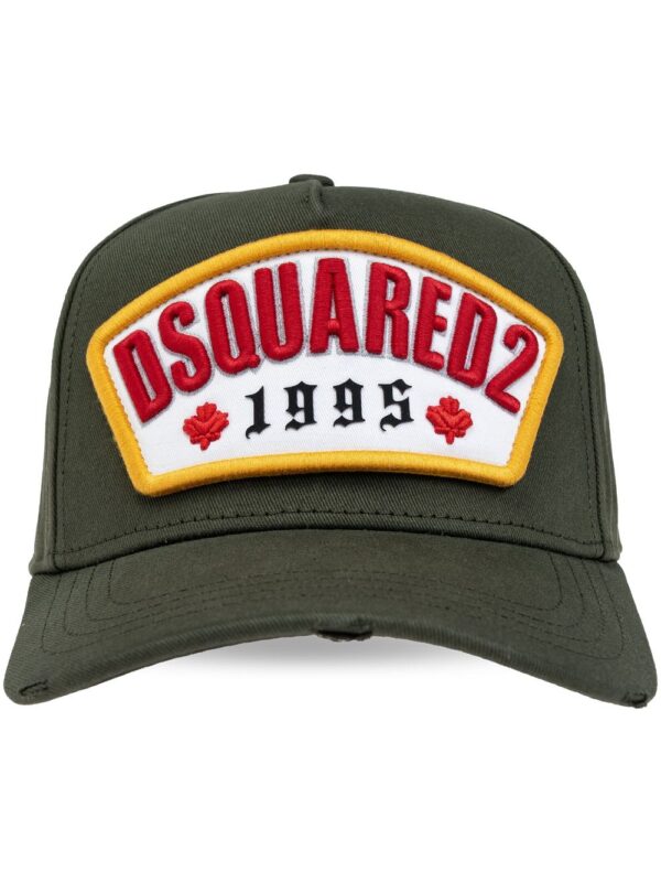 DSQUARED2 logo-appliqué cotton baseball cap