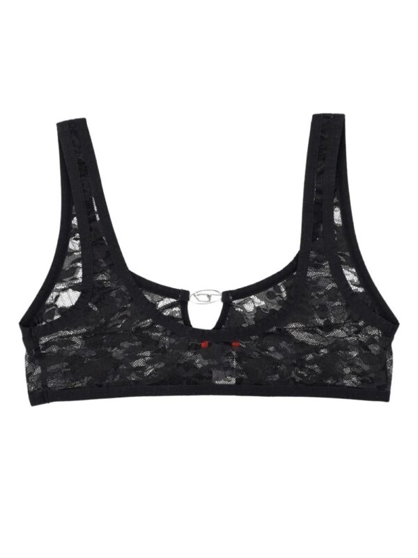 Diesel  logo-plaque lace bralette - Image 2