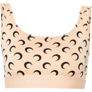 Marine Serre  Moonogram-pattern bra