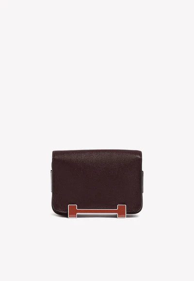 Hermès Geta Shoulder Bag in Rouge and Cuivre Chèvre Mysore with Palladium Hardware bag - Image 3