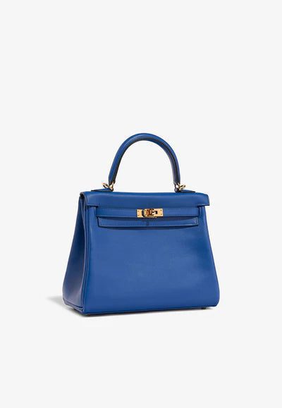 Hermès Kelly 25 in Bleu France Swift Leather with Gold Hardware bag - Image 2
