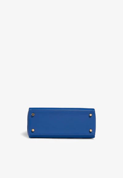 Hermès Kelly 25 in Bleu France Swift Leather with Gold Hardware bag - Image 4