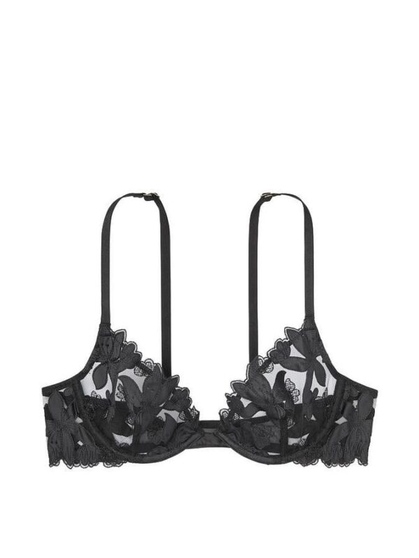 Victoria's Secret Ziggy Floral Embroidery Unlined Demi Bra - Image 3