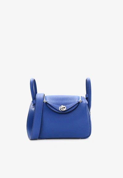 Hermès Mini Lindy 20 in Bleu Electrique Taurillon Clemence with Palladium Hardware bag