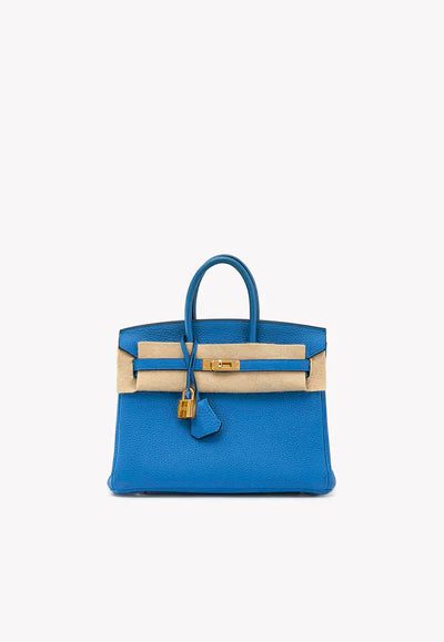 Hermès Birkin 25 Top Handle Bag in Bleu Zanzibar Togo with Gold Hardware bag - Image 4