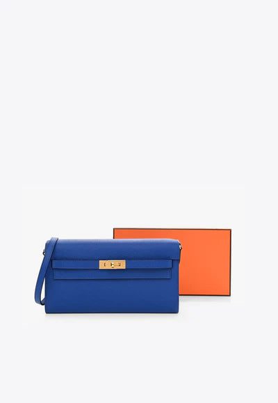Hermès Kelly To Go Wallet in Bleu Royal Epsom with Gold Hardware bag - Image 2