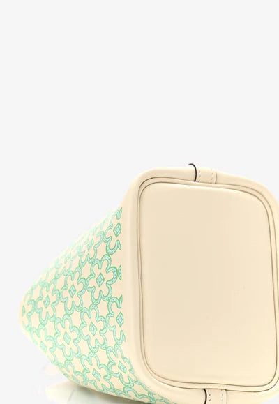 Hermès Micro Lucky Daisy Picotin in Nata and Vert Swift with Palladium Hardware bag - Image 3