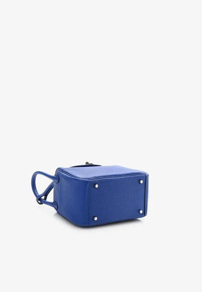 Hermès Mini Lindy 20 in Bleu Electrique Taurillon Clemence with Palladium Hardware bag - Image 3