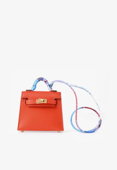 Hermès Kelly Twilly Bag Charm with Printed Silk Strap bag