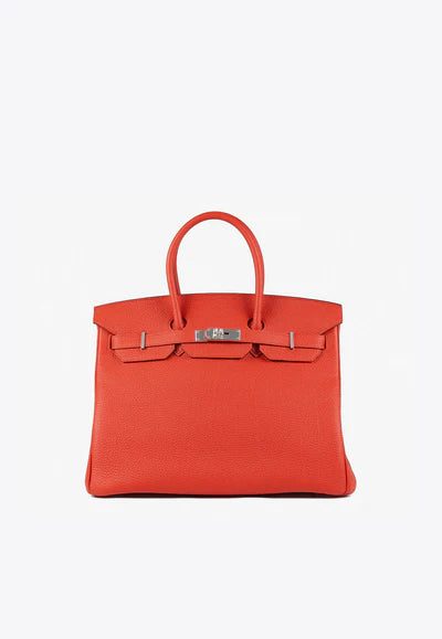Hermès Birkin 35 in Capucine Togo with Palladium Hardware bag