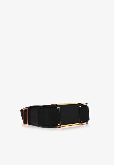 Hermès Geta Shoulder Bag in Black Chèvre Mysore with Gold Hardware bag - Image 4