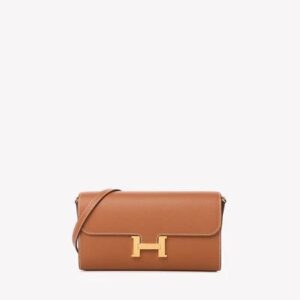 Hermès Constance To Go Wallet in Gold Epsom with Gold Hardware bag