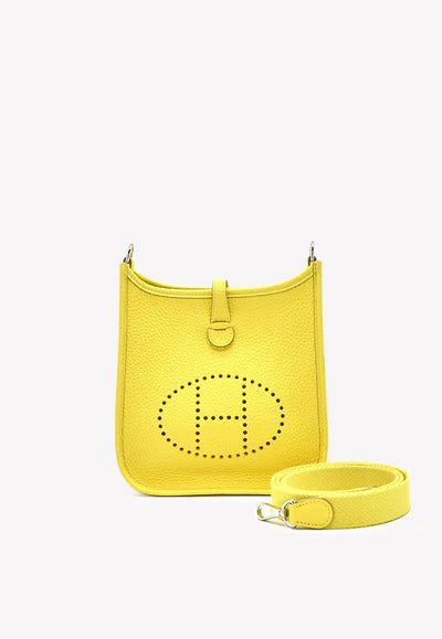 Hermès Mini Evelyne 16 in Lime Taurillon Clemence with Palladium Hardware bag
