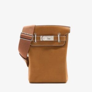 Hermès Hac A Dos PM Backpack in Fauve Barenia Faubourg with Palladium Hardware bag