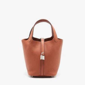 Hermès Picotin Lock 18 Bag in Cuivre Clemence with Palladium Hardware bag