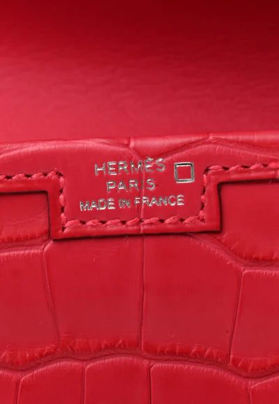Hermès Jige Duo Clutch in Framboise Matte Alligator bag - Image 6