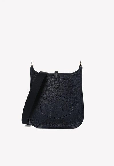 Hermès Mini Evelyn in Bleu Nuit Taurillon Clemence with Gold Hardware bag