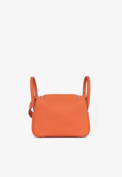 Hermès Mini Lindy 20 in Feu Clemence Leather with Palladium Hardware bag - Image 3