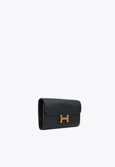 Hermès Constance To Go Wallet in Black Epsom with Gold Hardware bag - Image 2