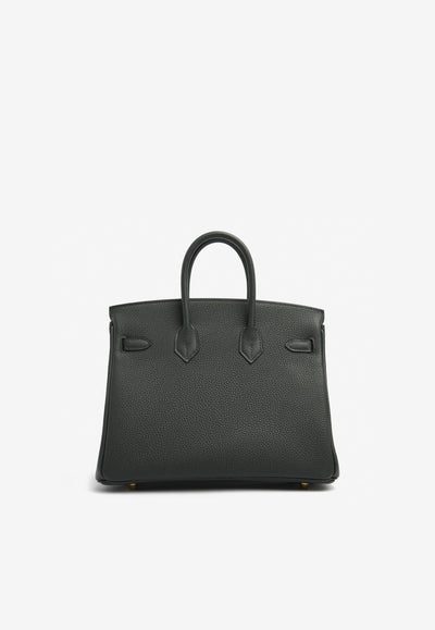 Hermès Birkin 25 in Vert Fonce Togo with Gold Hardware bag - Image 5