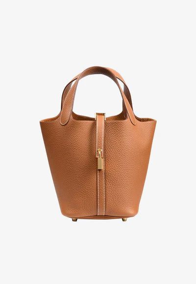 Hermès Picotin Lock 22 in Gold Taurillon Clemence with Gold Hardware bag