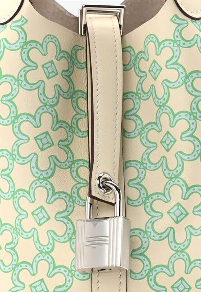 Hermès Micro Lucky Daisy Picotin in Nata and Vert Swift with Palladium Hardware bag - Image 5