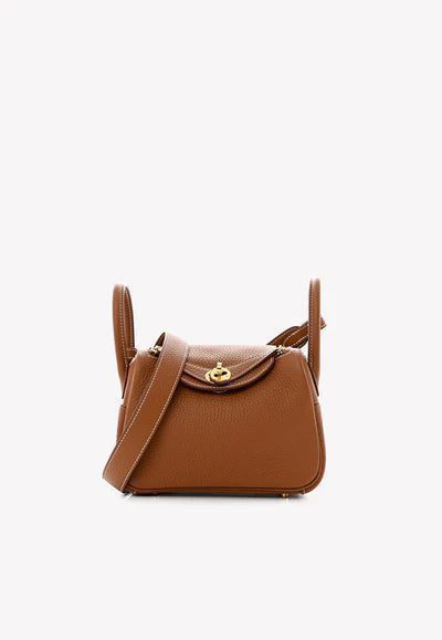 Hermès Mini Lindy 20 in Gold Clemence with Gold Hardware bag