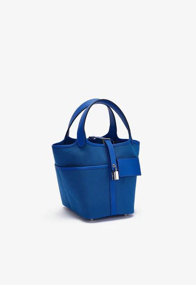 Hermès Picotin Cargo 18 in Bleu Royal Toile and Bleu Egee Swift with Palladium Hardware bag - Image 2