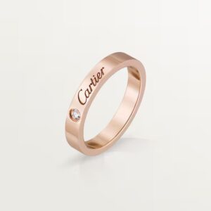 Cartier C de Cartier wedding band, 3 mm width, 1 diamond