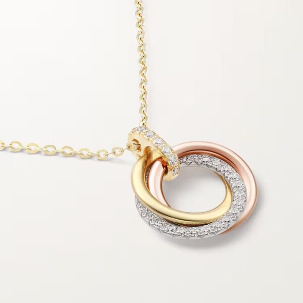 Cartier Trinity pendant, small model, half-paved - Image 4