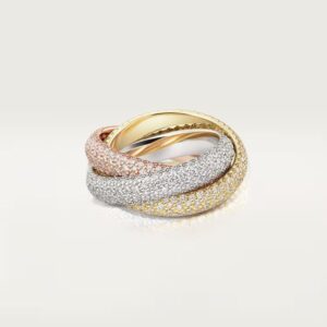 Cartier Trinity ring, large model, paved