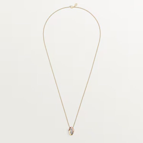 Cartier Trinity pendant, cushion-shaped, half-paved
