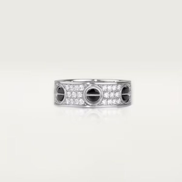 Cartier LOVE ring, classic model, paved, ceramic - Image 3