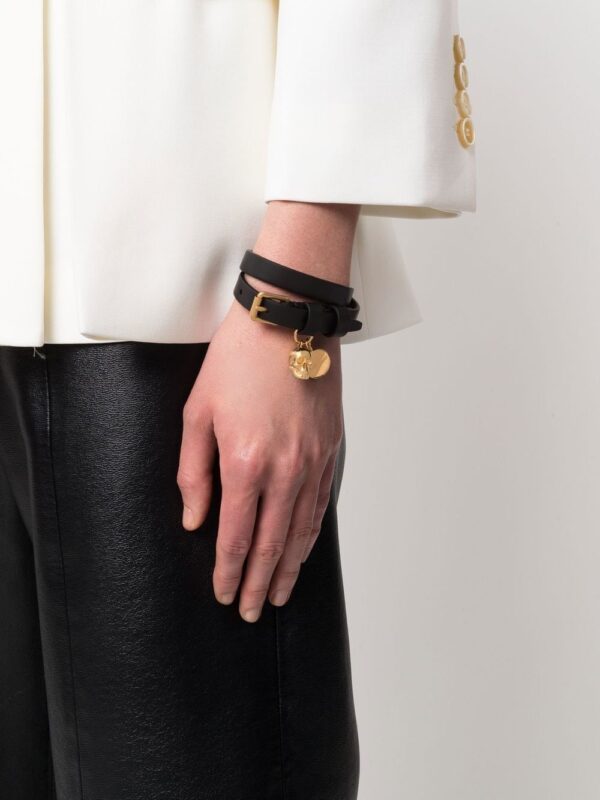 Alexander McQueen  double-wrap skull-charm bracelet - Image 2