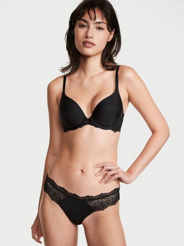 Victoria's Secret Floral Lace Thong Panty - Image 3