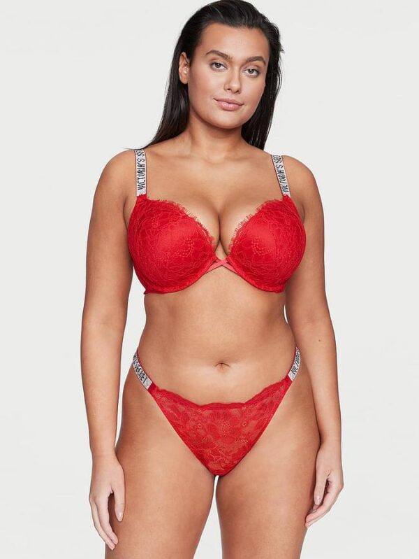 Victoria's Secret Shine Strap Lace Thong Panty