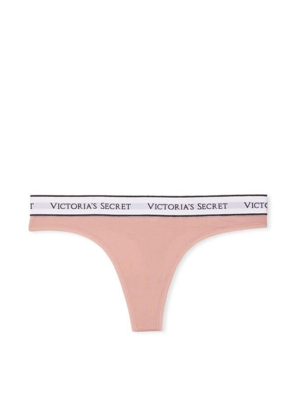 Victoria's Secret Logo Cotton Thong Panty - Image 3