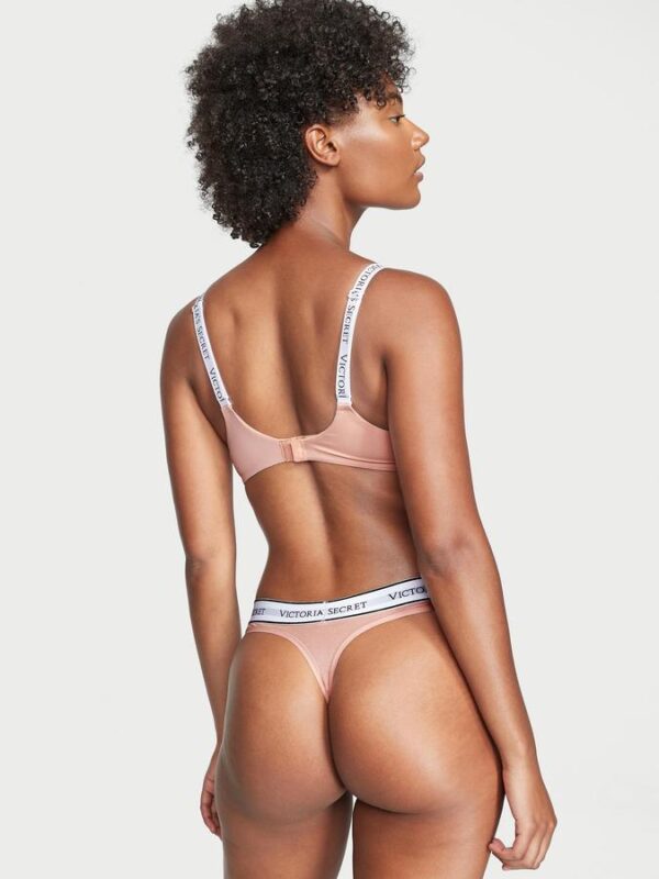 Victoria's Secret Logo Cotton Thong Panty - Image 2