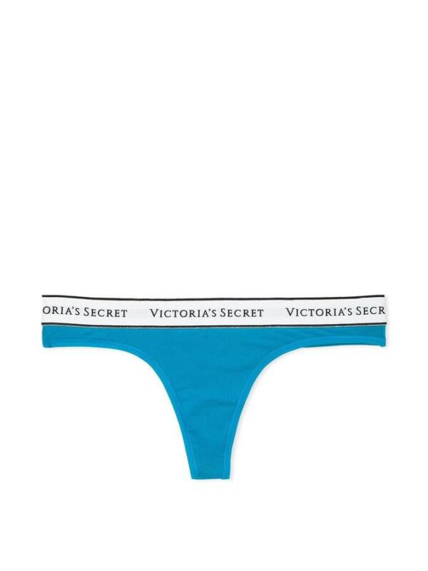 Victoria's Secret Logo Cotton Thong Panty - Image 3