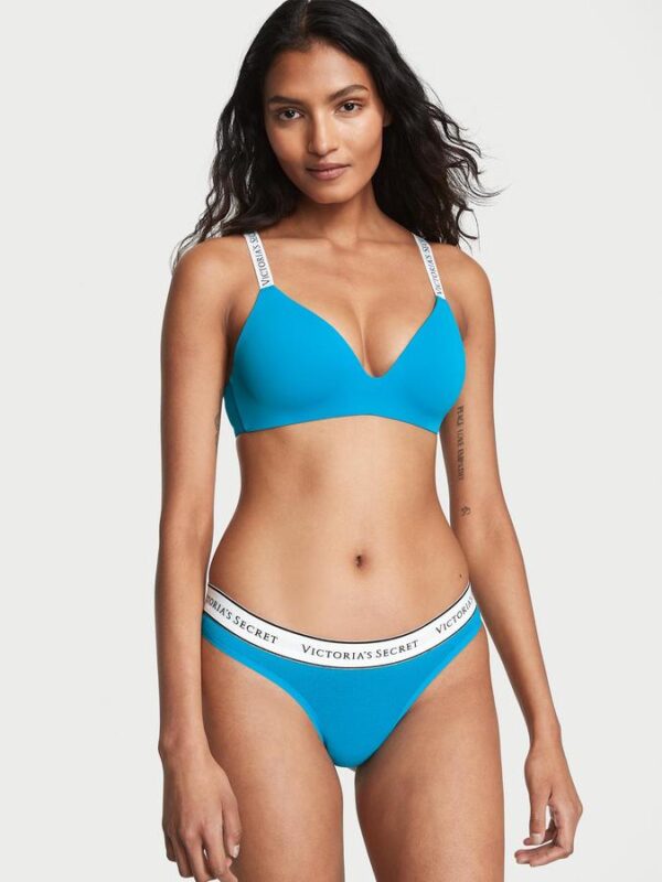 Victoria's Secret Logo Cotton Thong Panty
