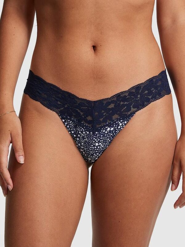 Victoria's Secret Everyday Lace Trim Thong Panty