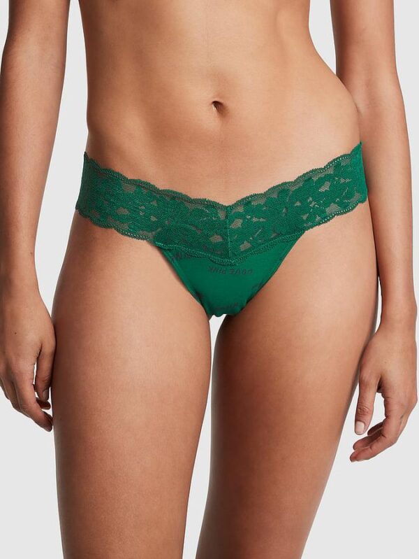 Victoria's Secret Everyday Lace Trim Thong Panty