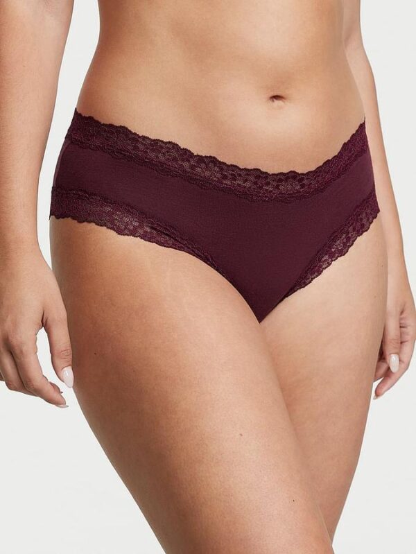 Victoria's Secret  Lace-Waist Cotton Cheeky Panty