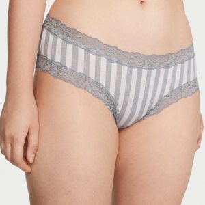 Victoria's Secret Lace-Waist Cotton Cheeky Panty .
