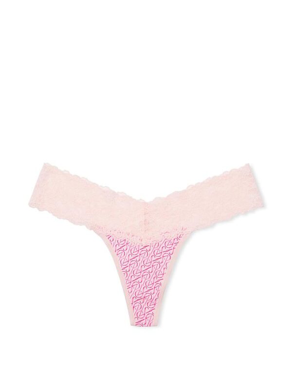 Victoria's Secret  Lace-Waist Cotton Thong Panty - Image 2