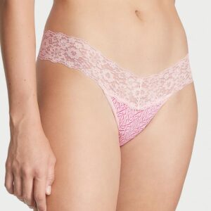 Victoria's Secret  Lace-Waist Cotton Thong Panty