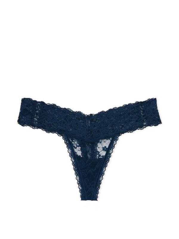 Victoria's Secret Posey Lace Side Lace-Up Thong Panty - Image 2