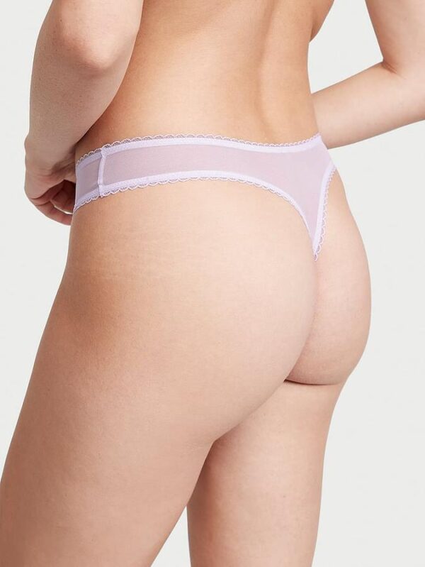 Victoria's Secret Shimmer Lace-Front Thong Panty - Image 2