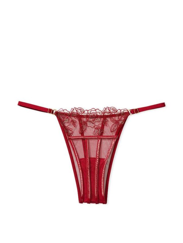 Victoria's Secret Midnight Affair Embroidery Brazilian Panty - Image 3