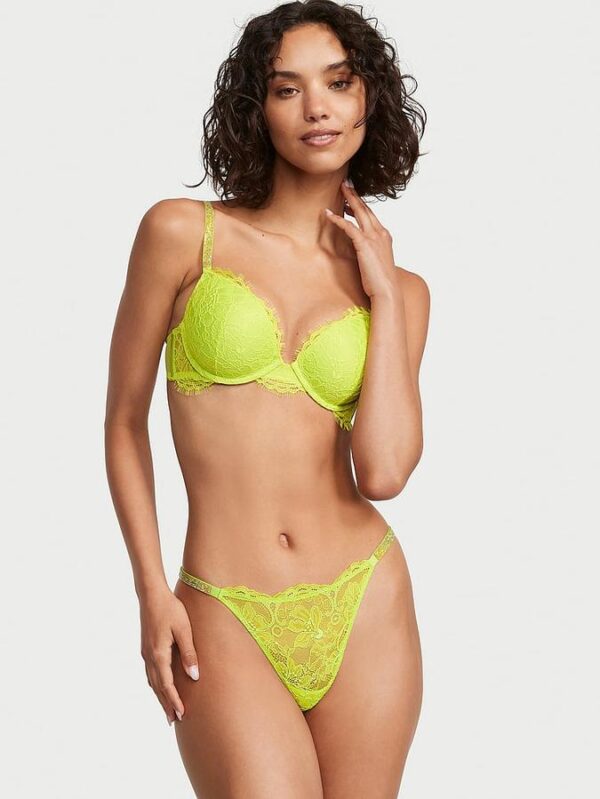 Victoria's Secret Shine Chain Strap Lace Thong Panty